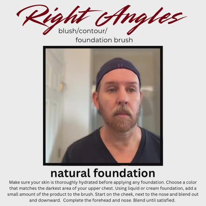 RIGHT ANGLES blush/contour/foundation brush